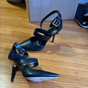 Michael Kors Black Heels with Silver Accents